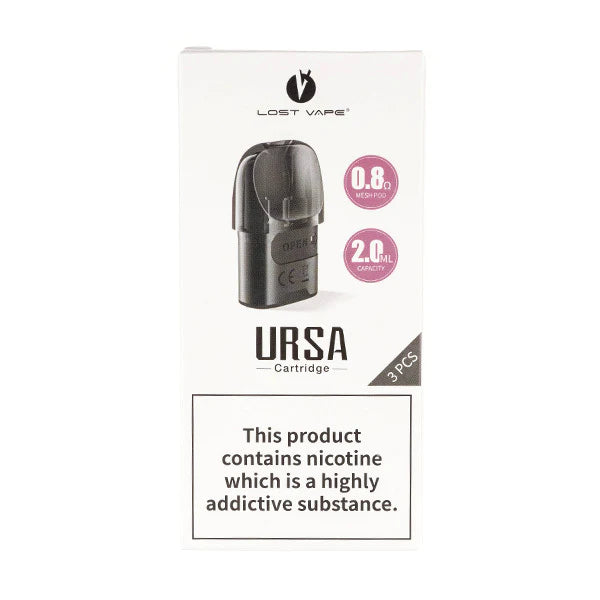 Lost Vape Ursa Replacement Pods - 3 Pack - 0.8ohm, 1.0ohm Coil Resistance