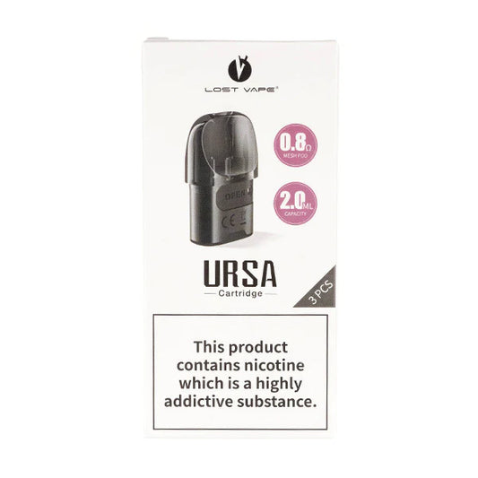 Lost Vape Ursa Replacement Pods - 3 Pack - 0.8ohm, 1.0ohm Coil Resistance