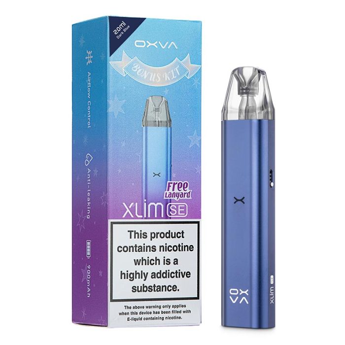 OXVA Xlim SE Bonus Pod Kit - 5W-25W Output Range Elevate Your Vaping Experience - 900mAh Battery