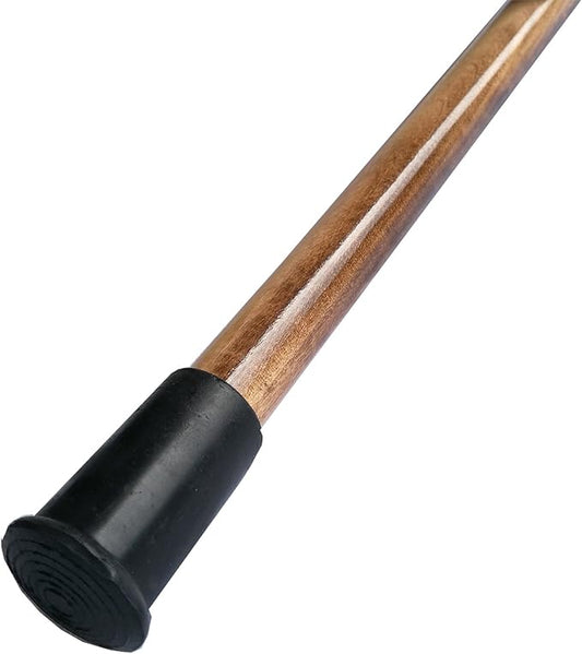 Gents Wooden Scorched Derby Cane with Collar Walking Stick with Natural Wood Stain 94cm (37") Height