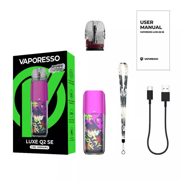 Vaporesso Luxe Q2 SE Pod Vape Kit - 1000mAh Battery - 2ML MTL Vape Pen - UK