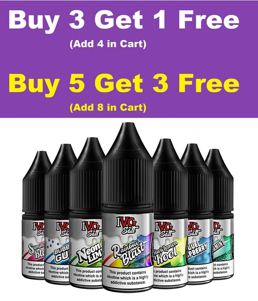 IVG Nic Salt 10ml E Liquid 10mg & 20mg/ml 50/50 VG/PG - IVG salts POD vape juice