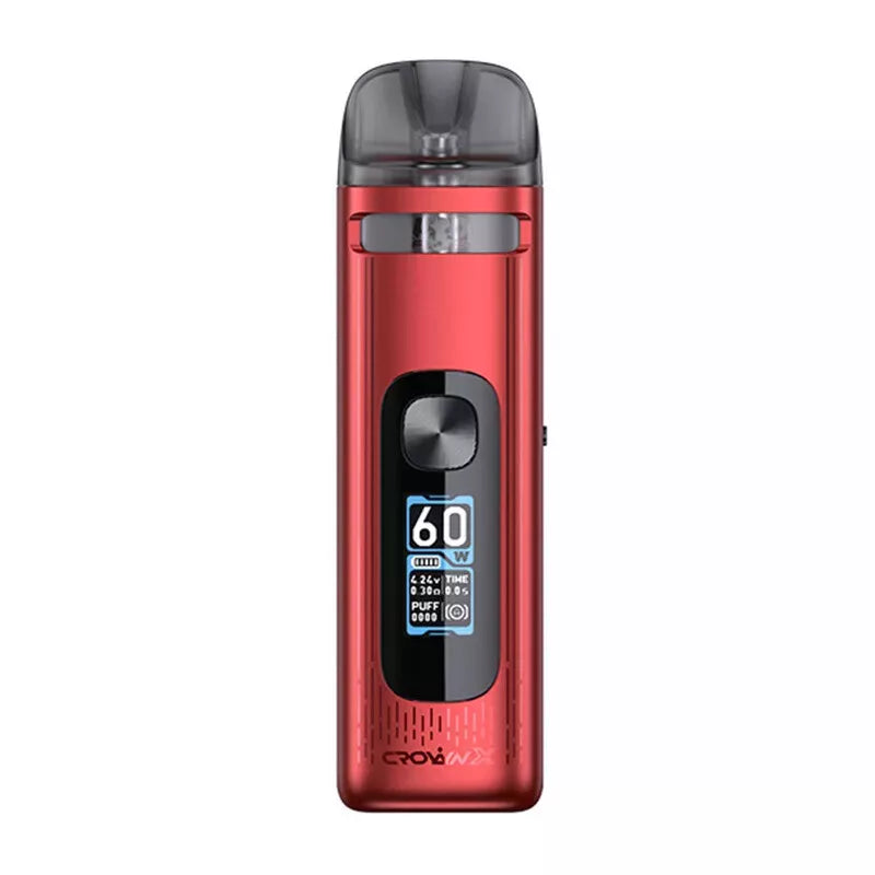 Uwell Crown X Pod Vape Kit – 1500mAh Battery, 60W Max Output, 2ml Capacity, Includes 0.3ohm & 0.6ohm Coils, Type-C Charging