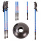Pair of Anti-Shock Trekking Poles - Enhance Stability and Comfort in Your Outdoor Adventures - Lightweight, Adjustable Trekking Poles for Hiking, Camping & Backpacking - Walking Sticks w/Cork Grip and Padded Strap - Black, Pink, Navy, Red