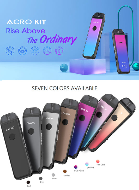 Smok ACRO Kit - Explore Versatility with 5-25W Output Range - 1000mAh Battery