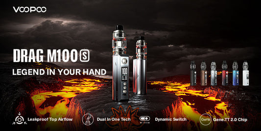 VooPoo Drag M100S Kit - Unleash Your Vaping Potential- Output up to 100W