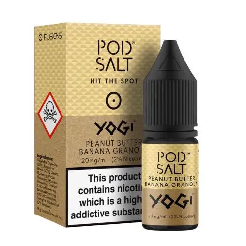 Pod Salt Fusions Yogi Peanut Butter Banana Granola Nic Salt