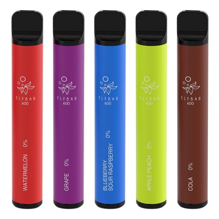 ELFBAR 600 Disposable Vape - 0mg Nicotine Strength - Flavorful & Convenient Vaping