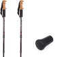 Pair of Anti-Shock Trekking Poles - Enhance Stability and Comfort in Your Outdoor Adventures - Lightweight, Adjustable Trekking Poles for Hiking, Camping & Backpacking - Walking Sticks w/Cork Grip and Padded Strap - Black, Pink, Navy, Red