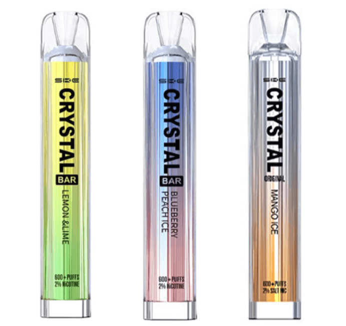 SKE Crystal Bar Disposable Vape - 20mg Nicotine Strength - 500mAh Battery - 11W Power - 1.2Ω Mesh Coil Technology