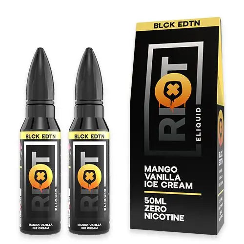 Riot Squad Black Edition Mango Vanilla Ice Cream - 2 x 50ml Multipack