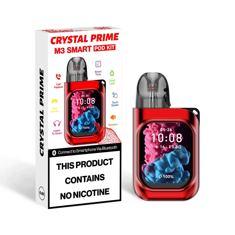 Crystal Prime M3 Smart Pod Kit - Touchscreen, Bluetooth, No Nicotine