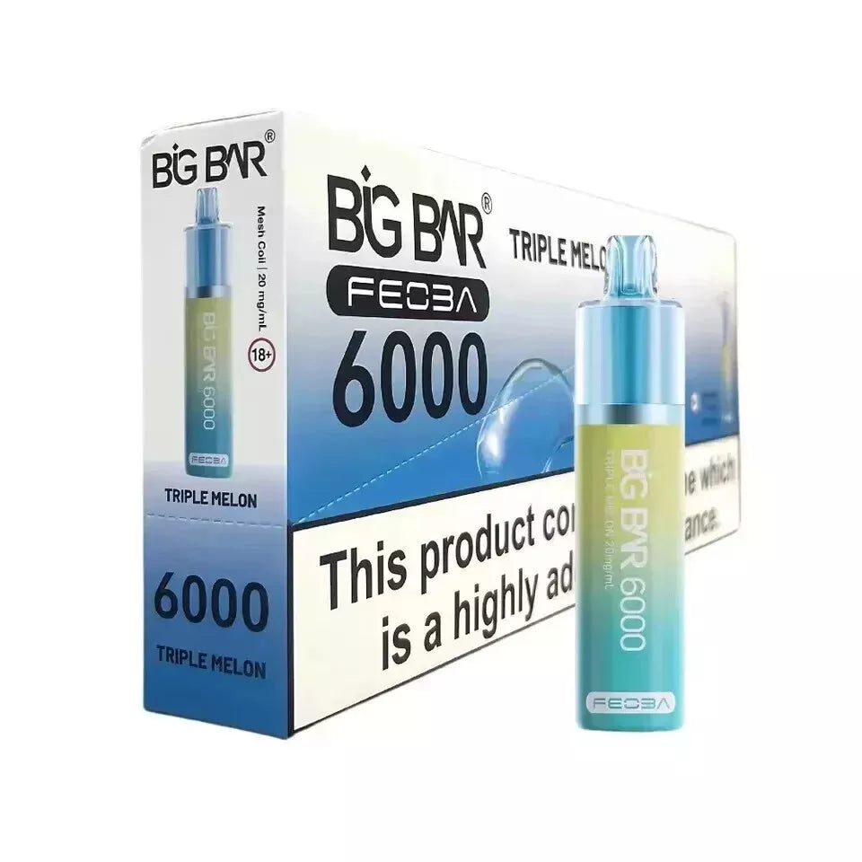 FEOBA | Big Bar 6000 Vape Kit 20mg vape 6000 Puffs | Box of 5