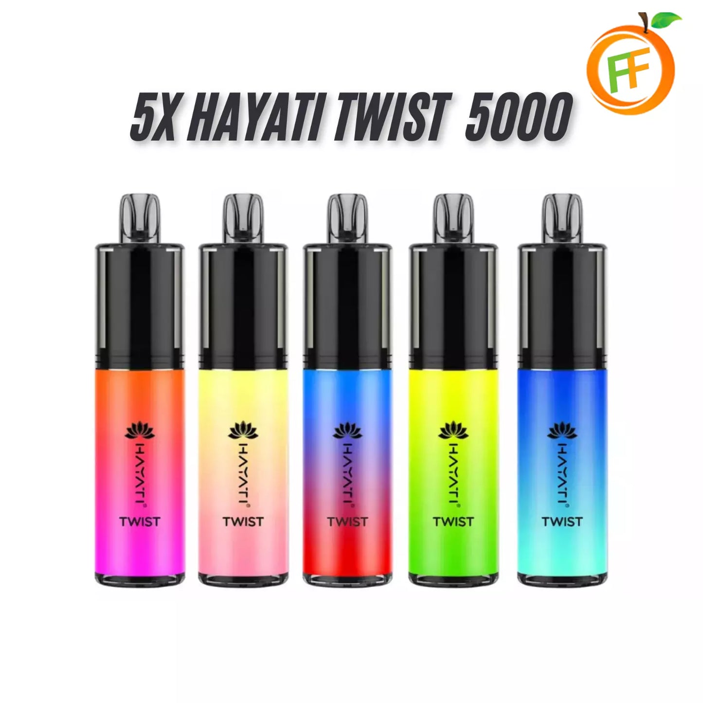 HAYATI TWIST 5000 PUFF Vape Pod Kit 20mg TPD Compliant | Box of 5