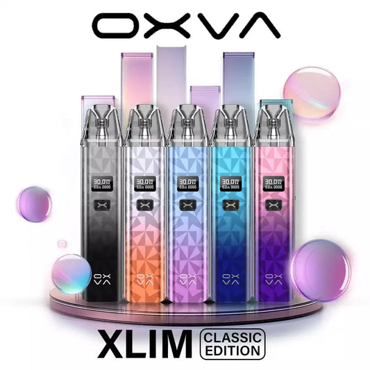 Oxva Xlim Classic Pod Vape Kit – 1000mAh Battery, 5-30W Output, Adjustable Airflow, Type-C Charging, Compatible with V2, V3 & Prefilled Pods
