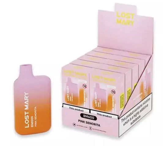 LOST MARY BM600 Vape 600 Puffs E-cig 2ml 20mg All Flavours Pack of 10