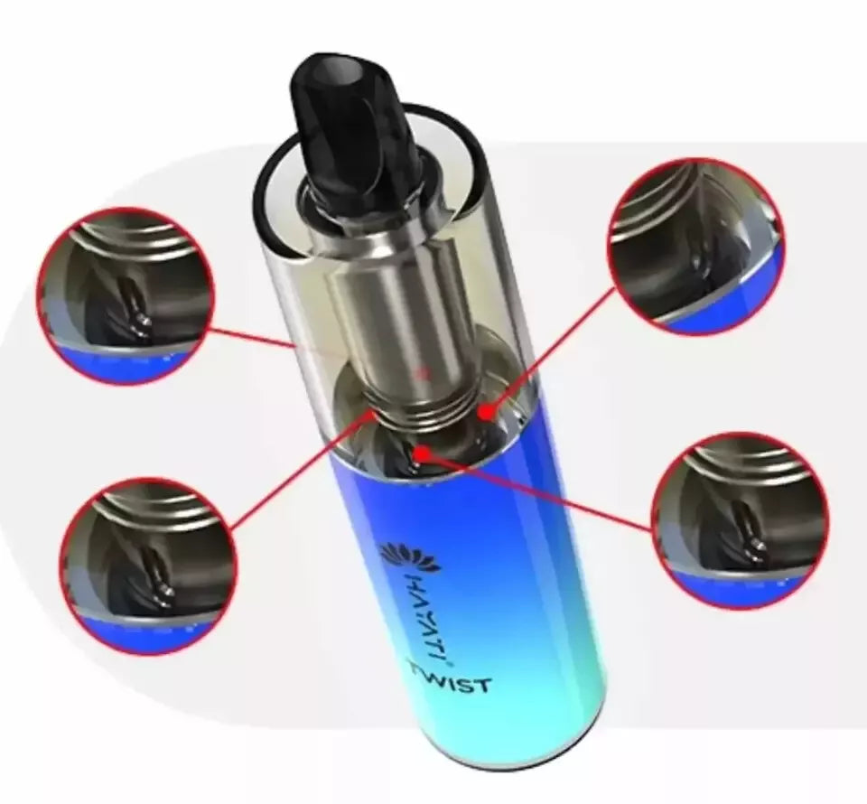 Hayati Twist 5000 Vape Pod – 5000 Puffs, 1650mAh Rechargeable Battery, 20mg Nicotine, Type-C USB Charging, TPD Compliant