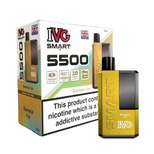 IVG SMART 5500 Vape Big Puff Vape All Flavours | Box of 5