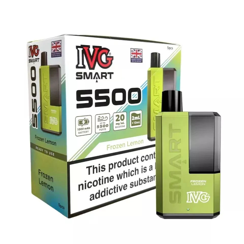 IVG SMART 5500 Vape Big Puff Vape All Flavours | Box of 5