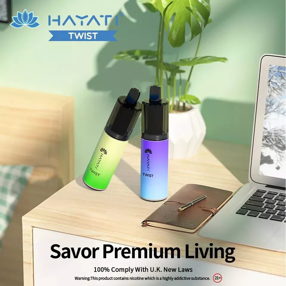 HAYATI TWIST 5000 PUFF Vape Pod Kit 20mg TPD Compliant | Box of 5