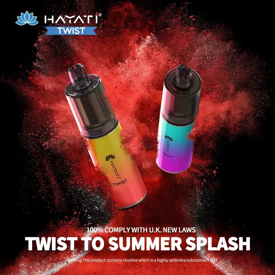 HAYATI TWIST 5000 PUFF Vape Pod Kit 20mg TPD Compliant | Box of 5