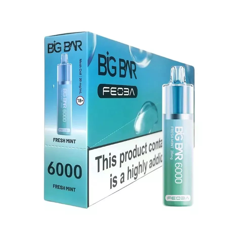 FEOBA | Big Bar 6000 Vape Kit 20mg vape 6000 Puffs | Box of 5