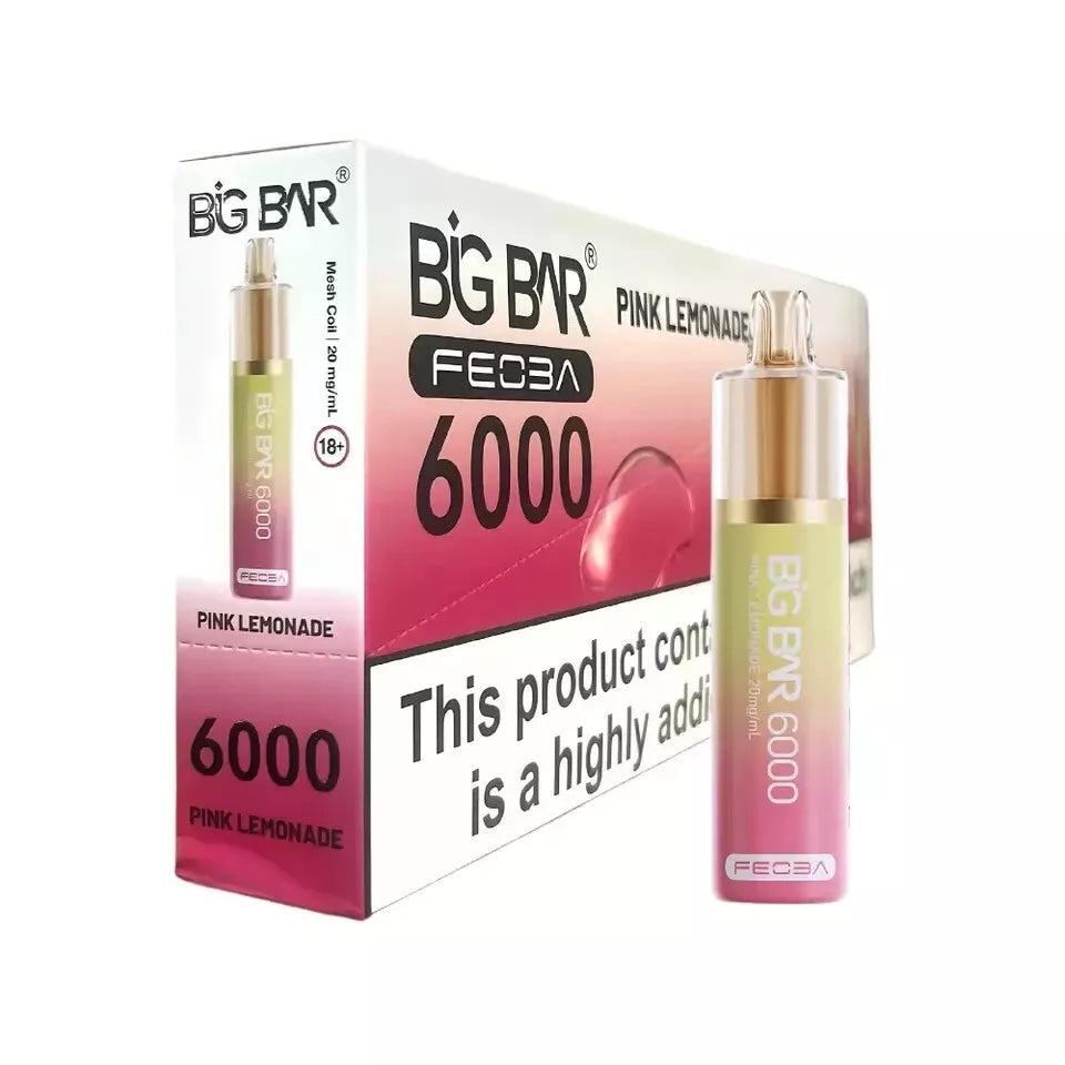 FEOBA | Big Bar 6000 Vape Kit 20mg vape 6000 Puffs | Box of 5
