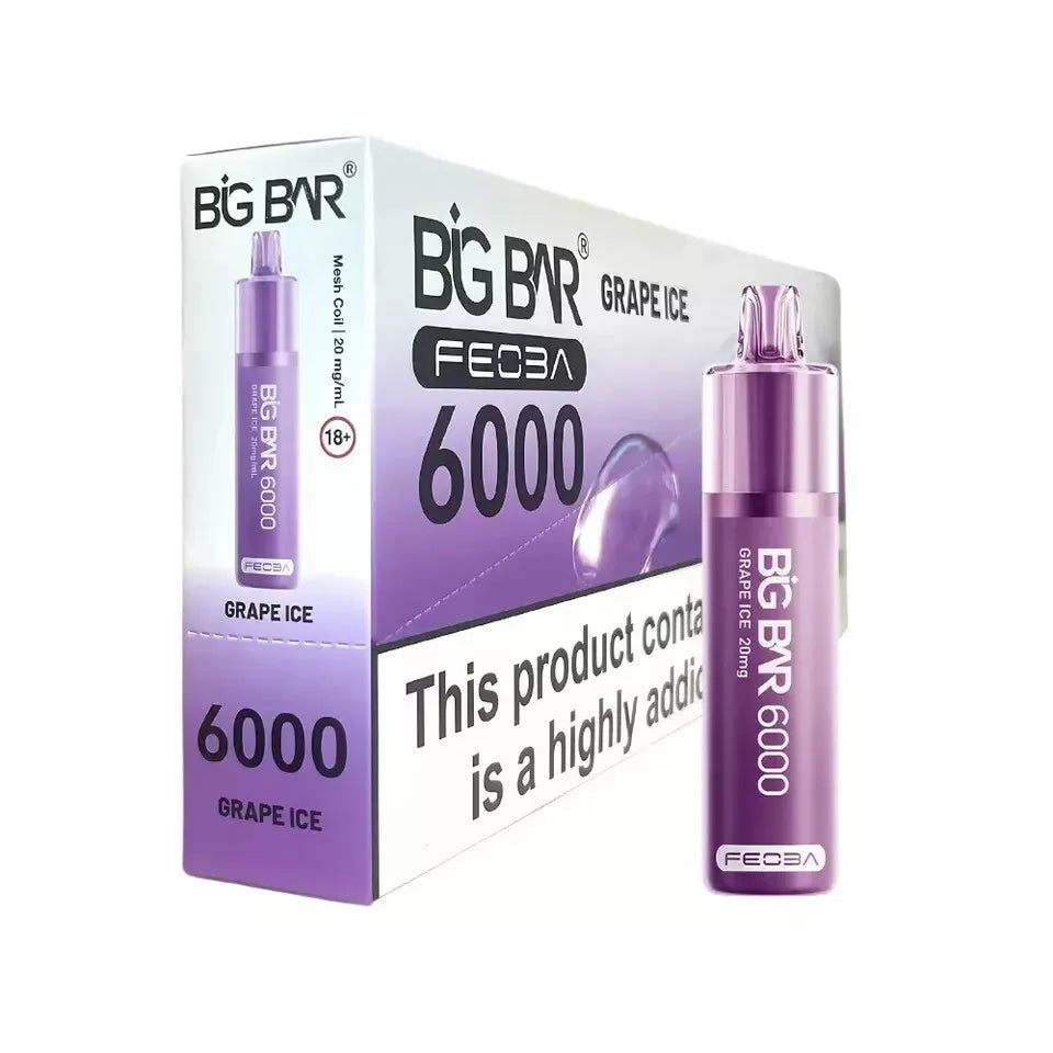 FEOBA | Big Bar 6000 Vape Kit 20mg vape 6000 Puffs | Box of 5