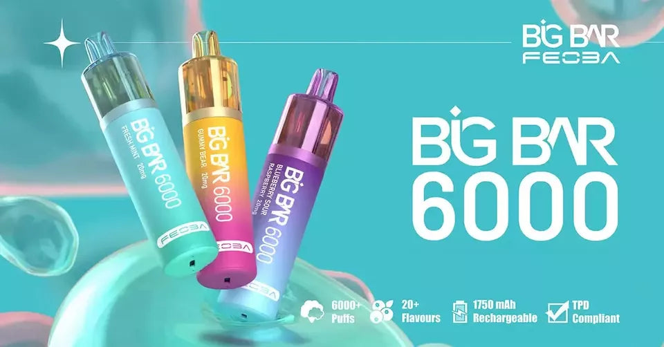 FEOBA | Big Bar 6000 Vape Kit 20mg vape 6000 Puffs | Box of 5