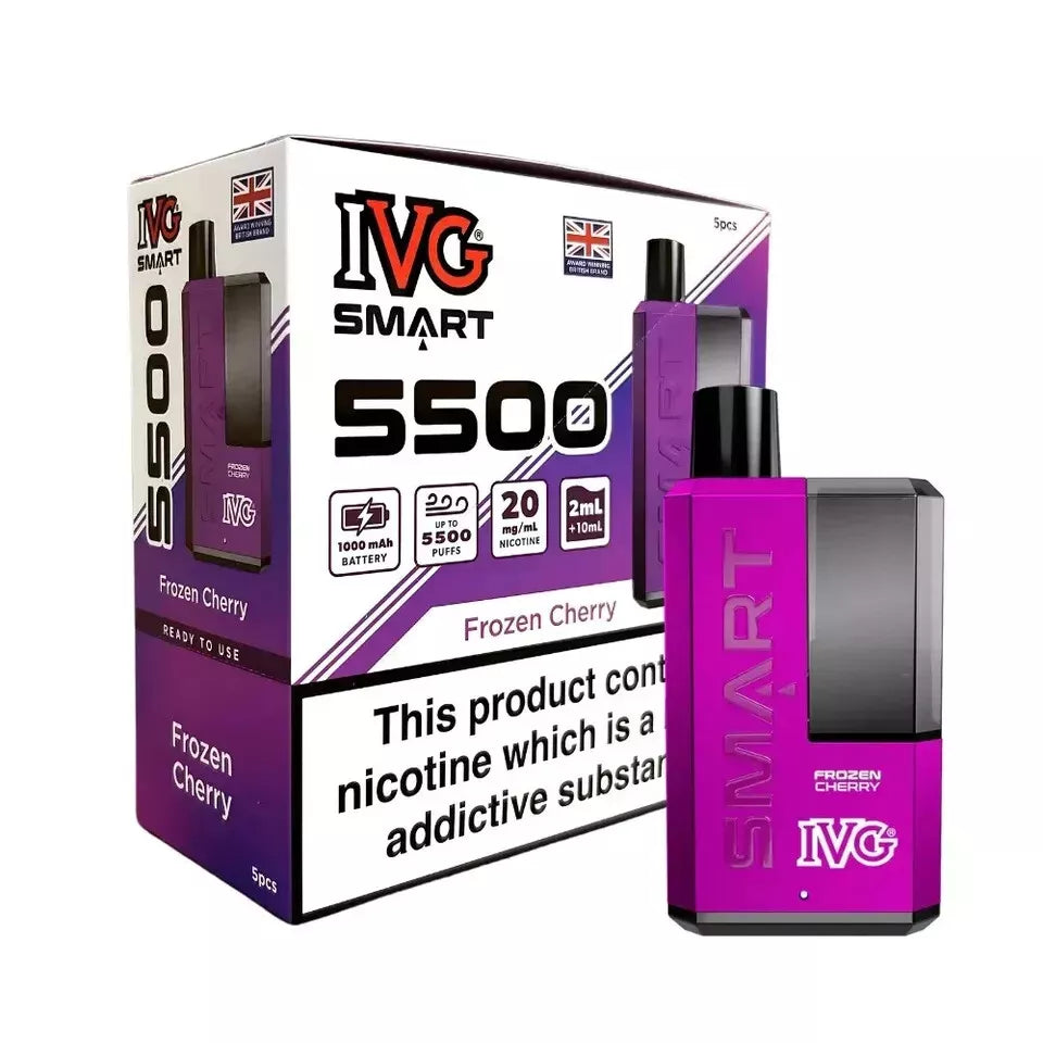 IVG SMART 5500 Vape Big Puff Vape All Flavours | Box of 5