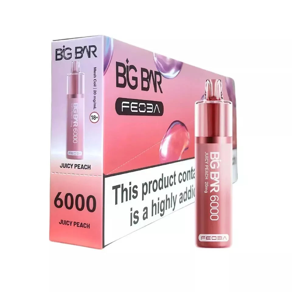 FEOBA | Big Bar 6000 Vape Kit 20mg vape 6000 Puffs | Box of 5