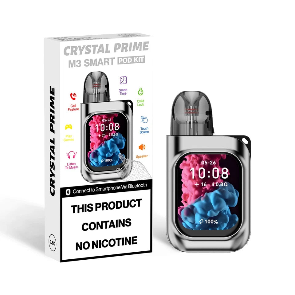 Crystal Prime M3 Smart Pod Kit - Touchscreen, Bluetooth, No Nicotine