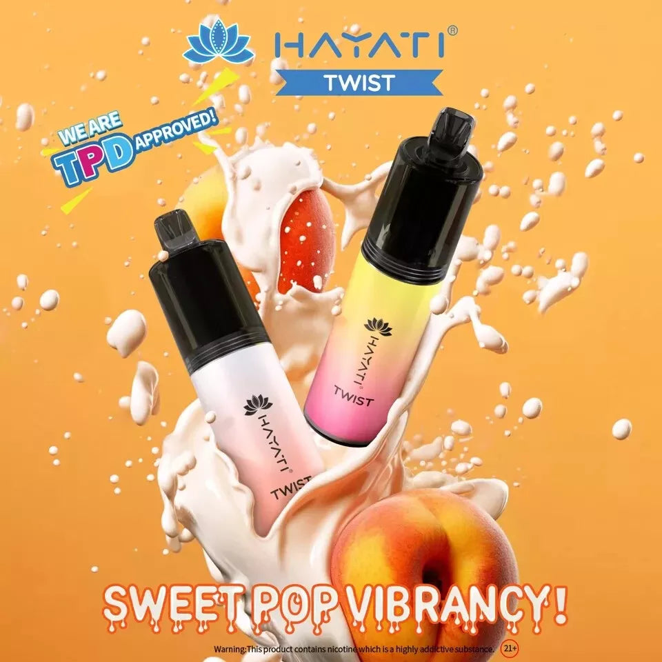HAYATI TWIST 5000 PUFF Vape Pod Kit 20mg TPD Compliant | Box of 5