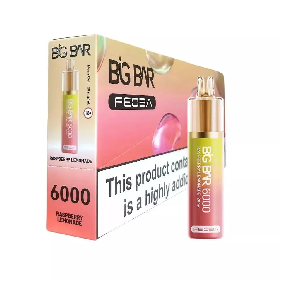 FEOBA | Big Bar 6000 Vape Kit 20mg vape 6000 Puffs | Box of 5