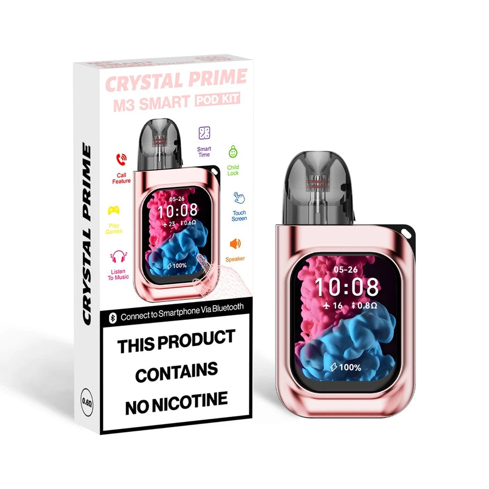 Crystal Prime M3 Smart Pod Kit - Touchscreen, Bluetooth, No Nicotine